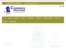 Tablet Screenshot of chanakyachessclub.com